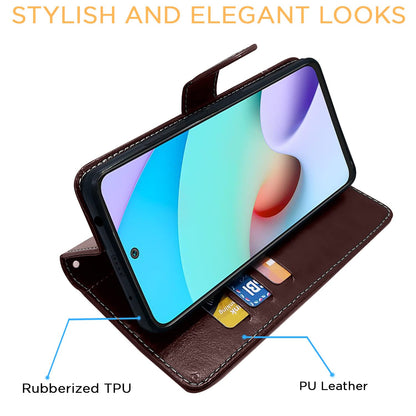 Coffee & brown Magnetic flip case for Redmi 10 Prime – Pikkme – photo 5