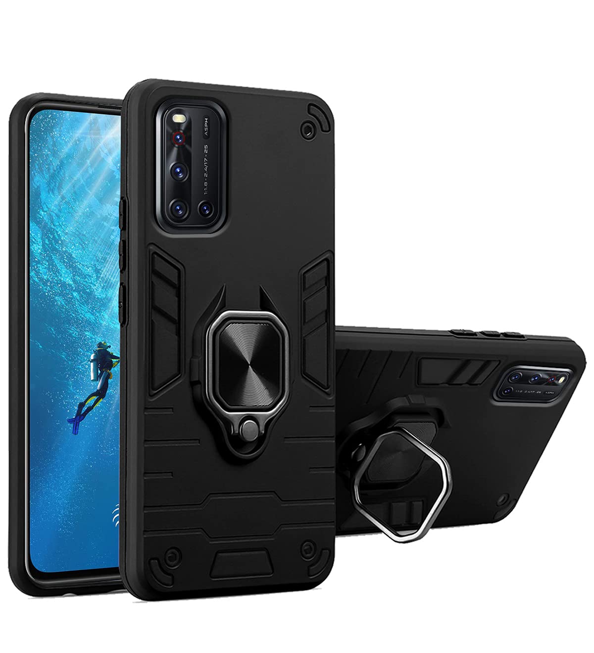 Black mobile cover for Vivo V19 – Pikkme