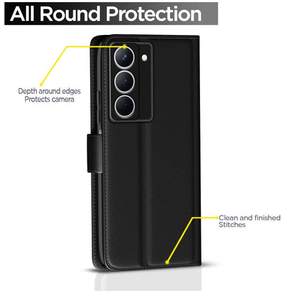 Black Wallet mobile flip cover for Realme Narzo 80x/P3x/14X 5G – Pikkme – photo 4