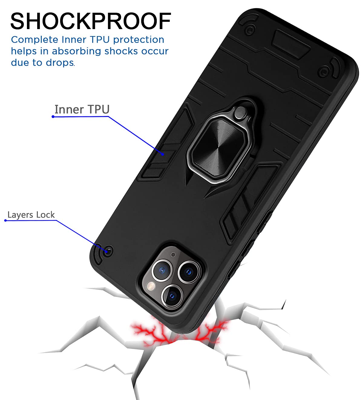 Black D5 Tough Armor mobile cover for iPhone 11 Pro Max – Pikkme – photo 4