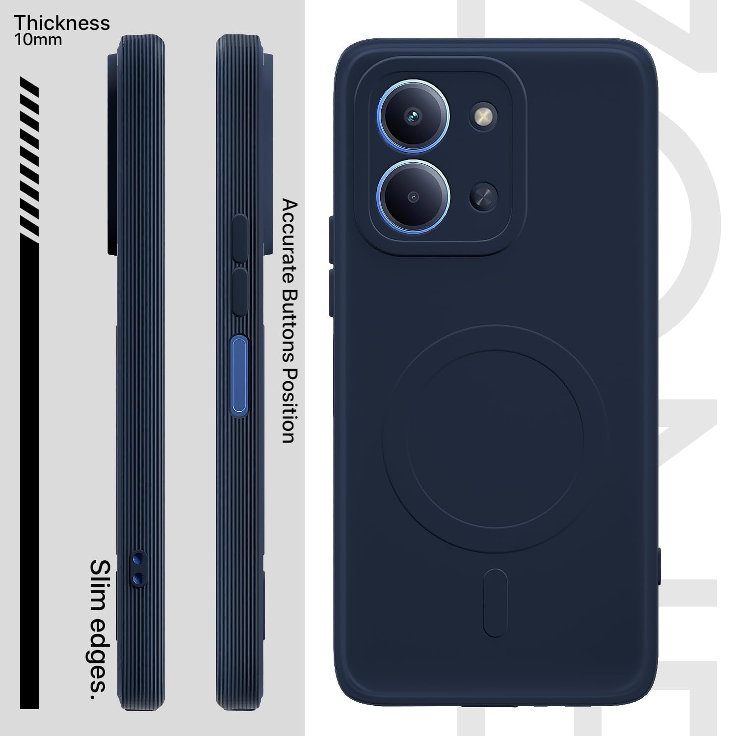 Pikkme blue MagSafe back cover for Redmi 15C 5G – photo 3