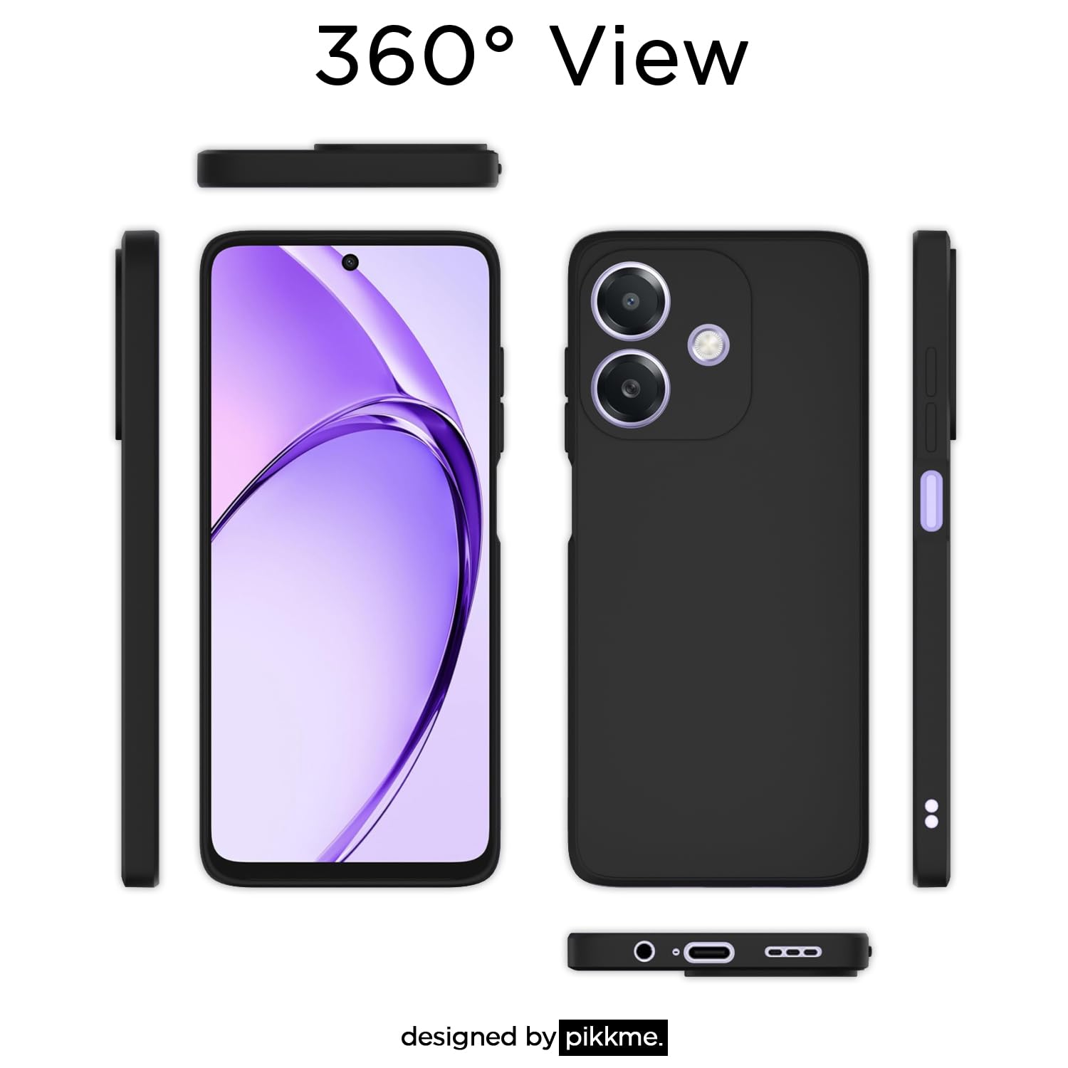 Black Matte phone cover for Oppo A3x 5G/A3x 4G/A3 5G – Pikkme – photo 4