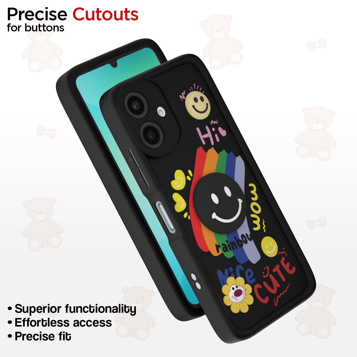 Samsung A06 phone cover in black by Pikkme – photo 6