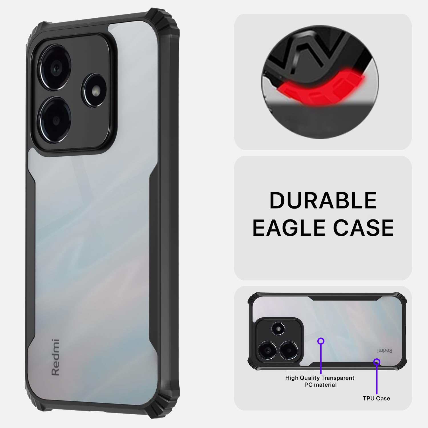 Pikkme black mobile cover for Redmi Note 14 5G – photo 5