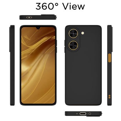 Pikkme Redmi A5/Poco C71 Soft Matte Silicone Shockproof Case (Black)
