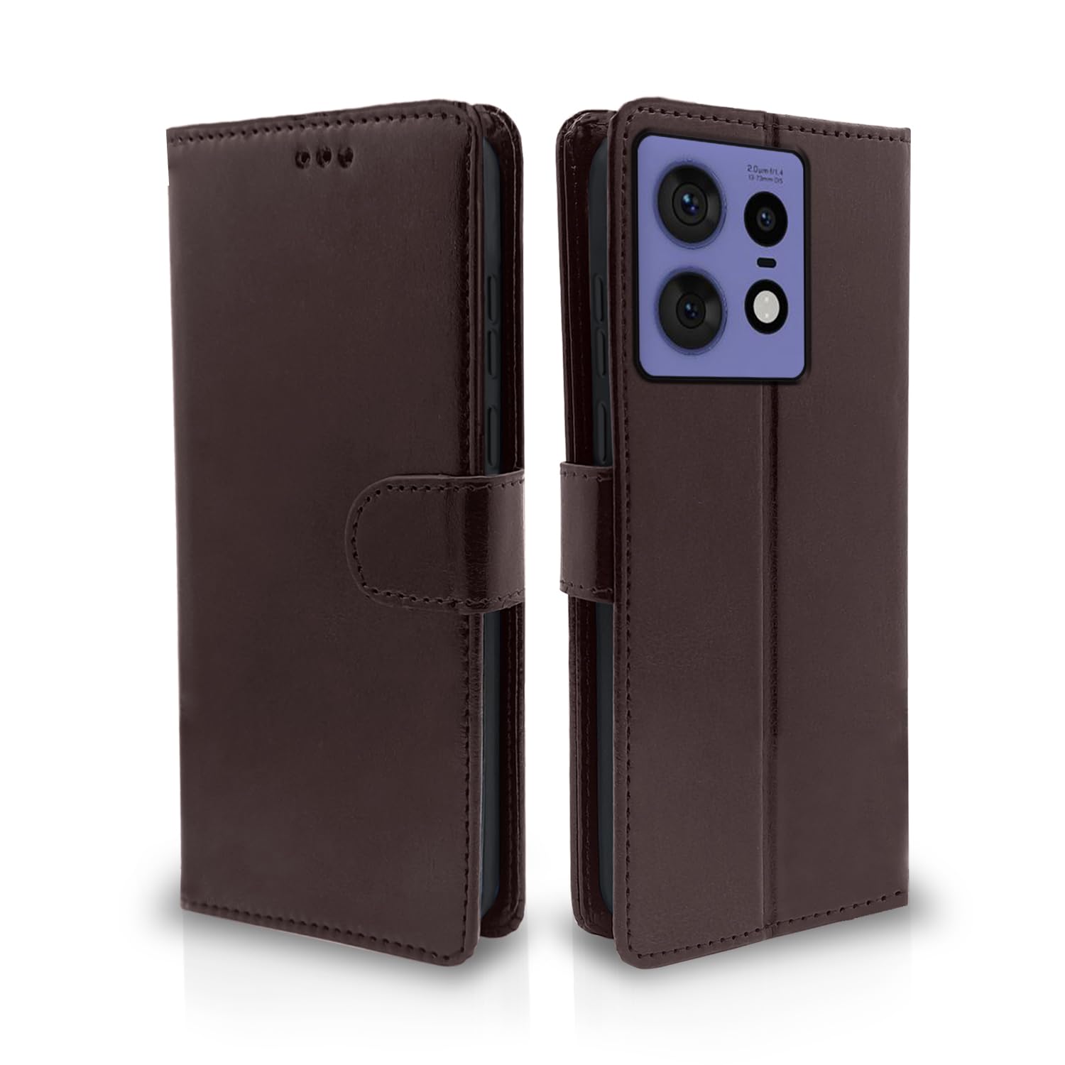 Moto Edge 50 Pro 5G Wallet mobile flip cover in coffee by Pikkme