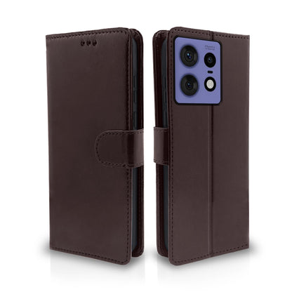 Moto Edge 50 Pro 5G Wallet mobile flip cover in coffee by Pikkme