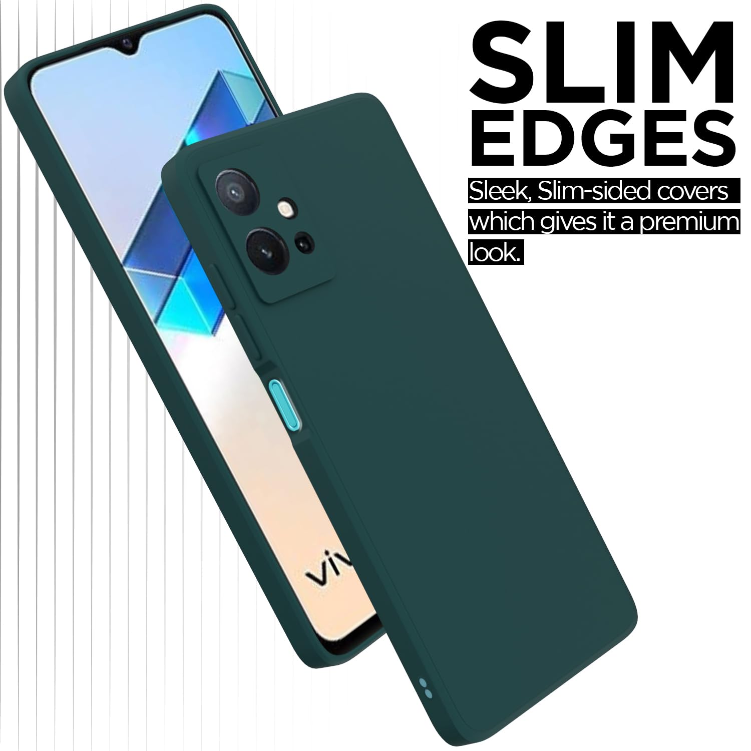 Vivo T1/Y75/iQOO Z6 5G mobile cover in green by Pikkme – photo 6