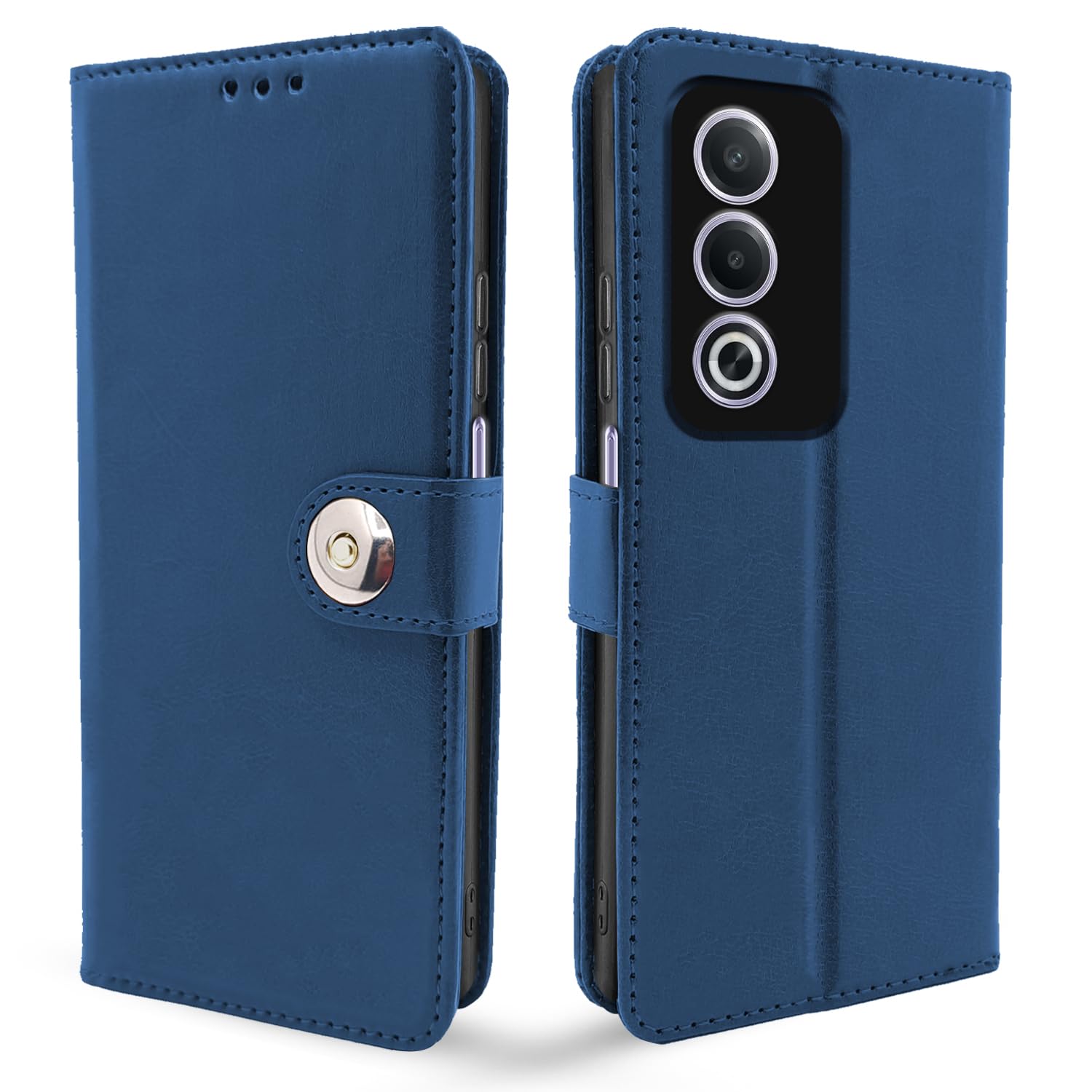  Oppo A3 Pro 5G Button Flip Cover -Blue