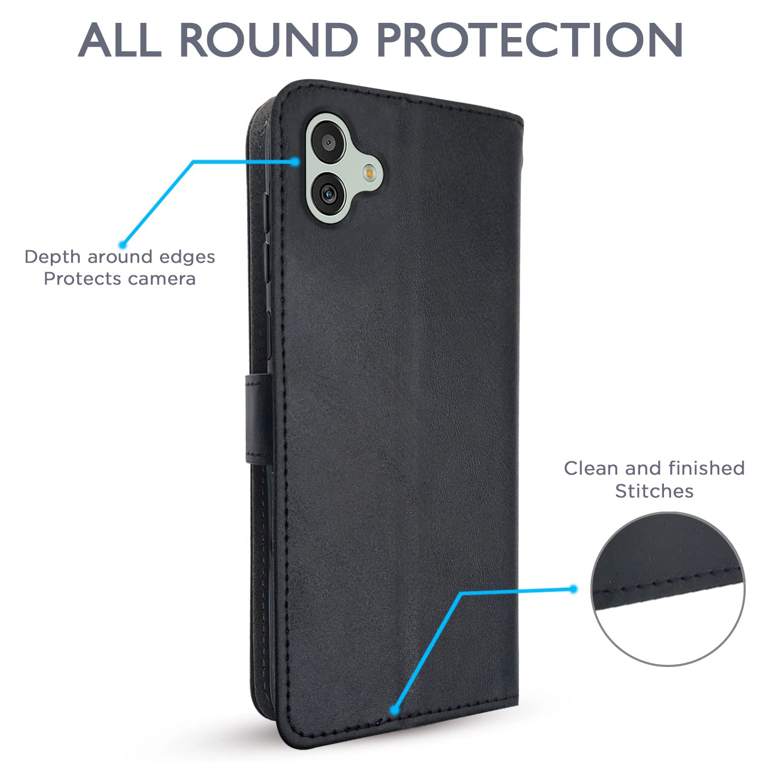 Pikkme Samsung M13 5G black mobile flip cover – photo 4