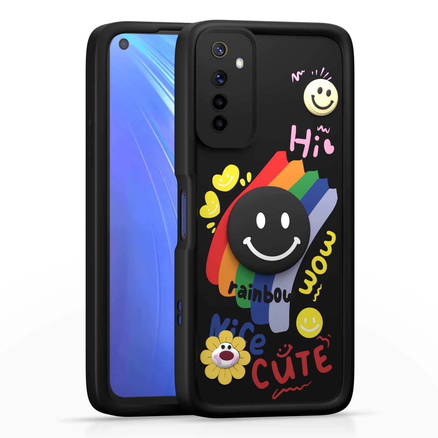 Black mobile cover for Realme 6/6i – Pikkme