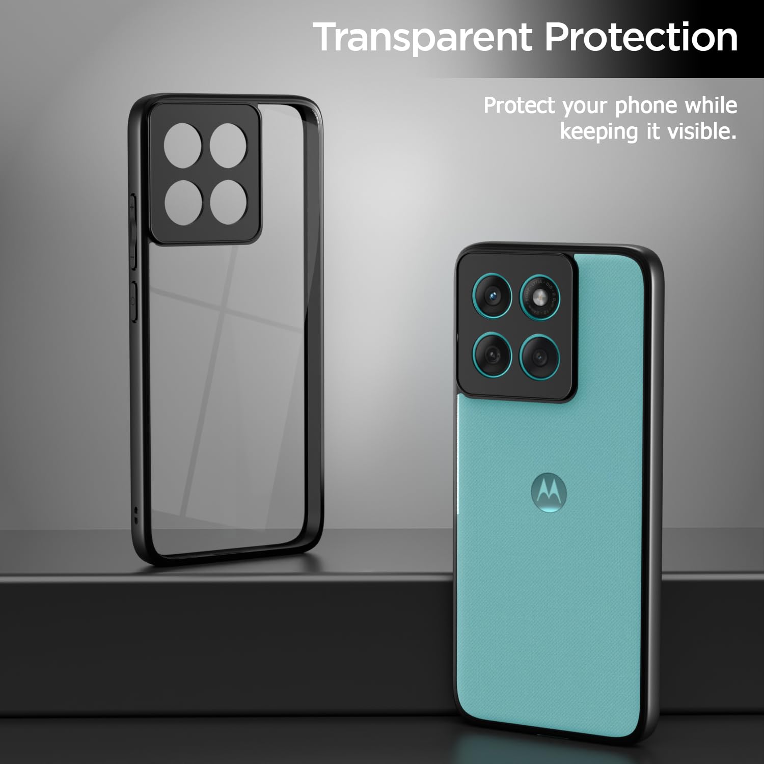 Moto Edge 60/Edge 60 Fusion 5G Hybrid mobile cover in black by Pikkme – photo 2