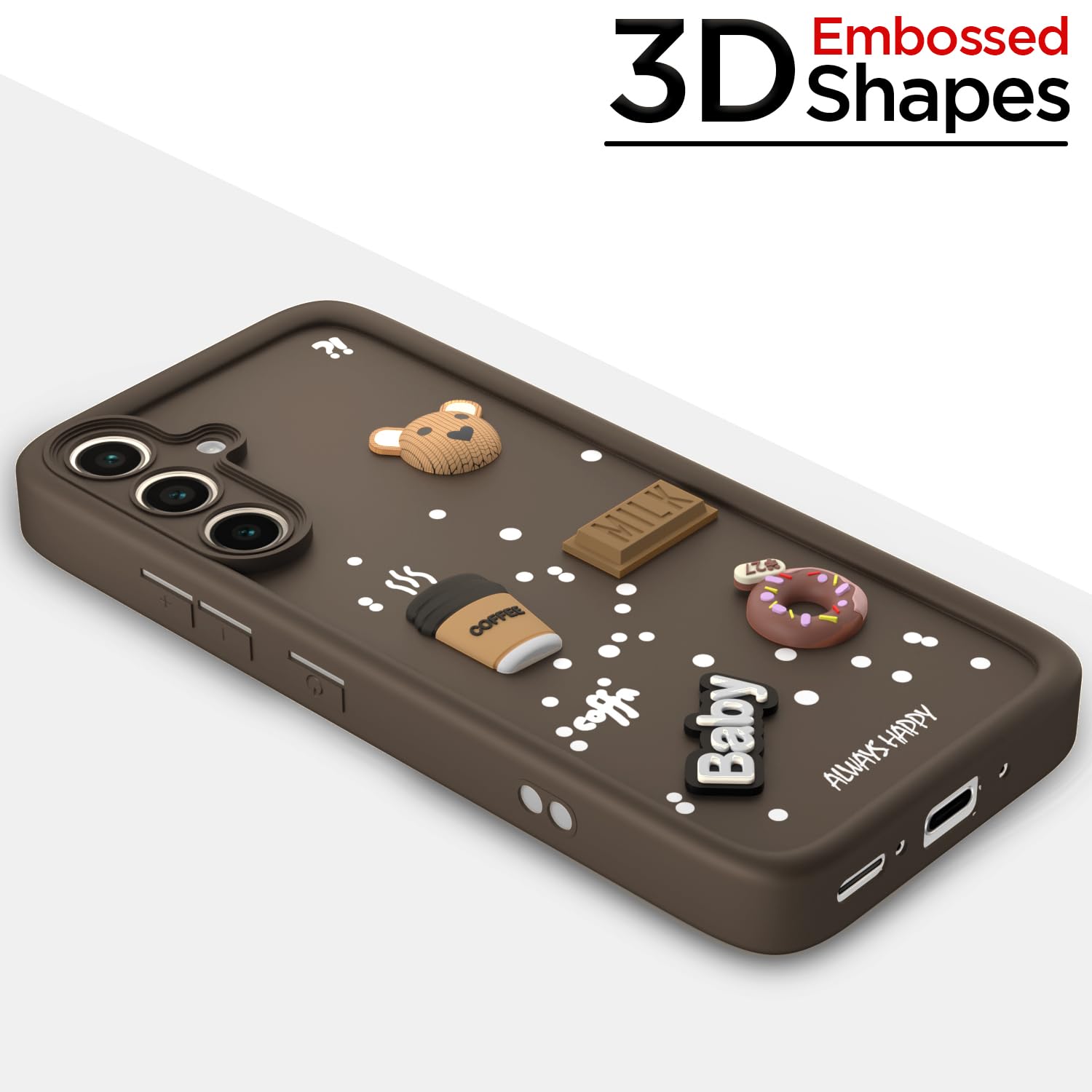 Pikkme Samsung S24 FE 5G/3D Silicone brown mobile cover – photo 3