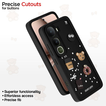 Vivo Y400 5G/3D Silicone back cover in black by Pikkme – photo 6