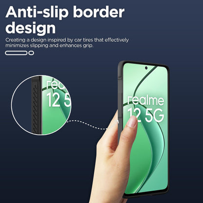 Pikkme Realme Narzo 70x 5G/N65/13/12/12X 5G/C65 Liquid Silicone black phone cover – photo 3