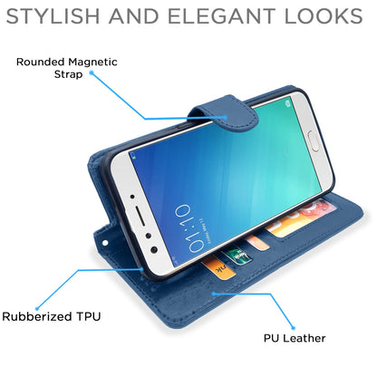 Pikkme Oppo F3 blue wallet flip cover – photo 5