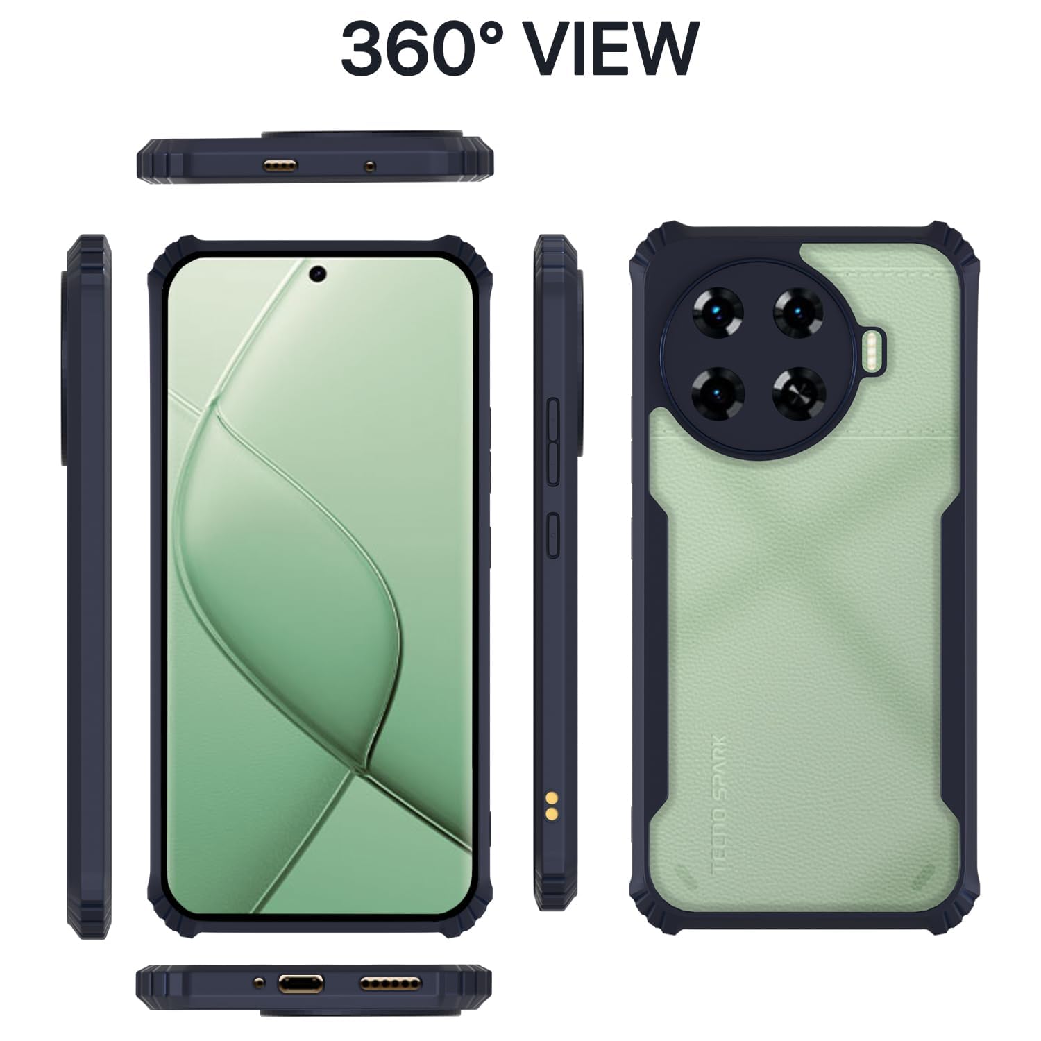 Pikkme blue Hybrid mobile cover for Tecno Spark 20 Pro Plus 5G – photo 2