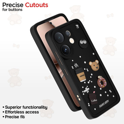Pikkme Vivo V60 5G/T4 Pro 5G/3D Silicone black mobile cover – photo 6