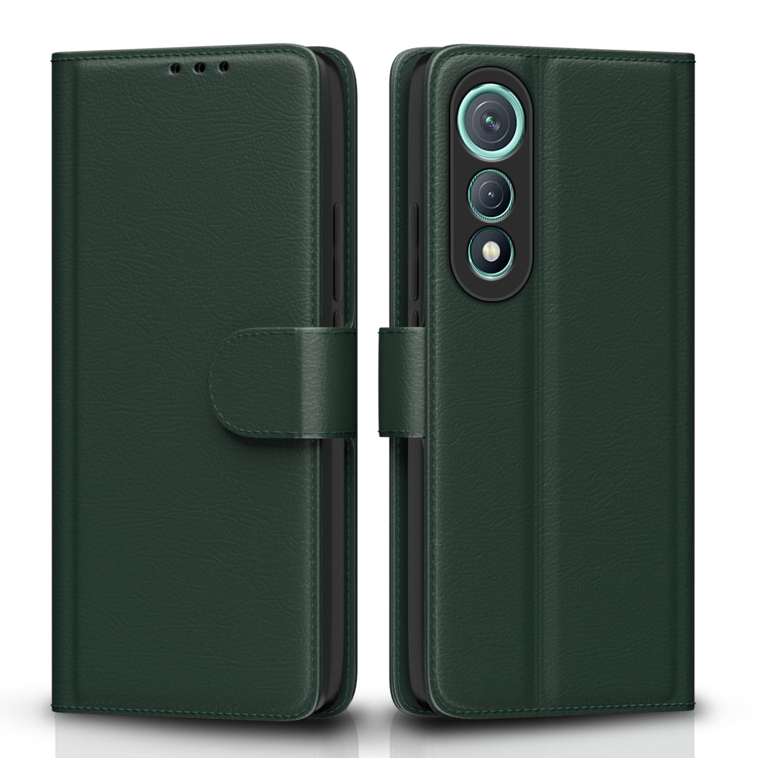 Pikkme Tecno Pova Curve 5G Premium Leather Finish Vintage Flip Cover (Green)