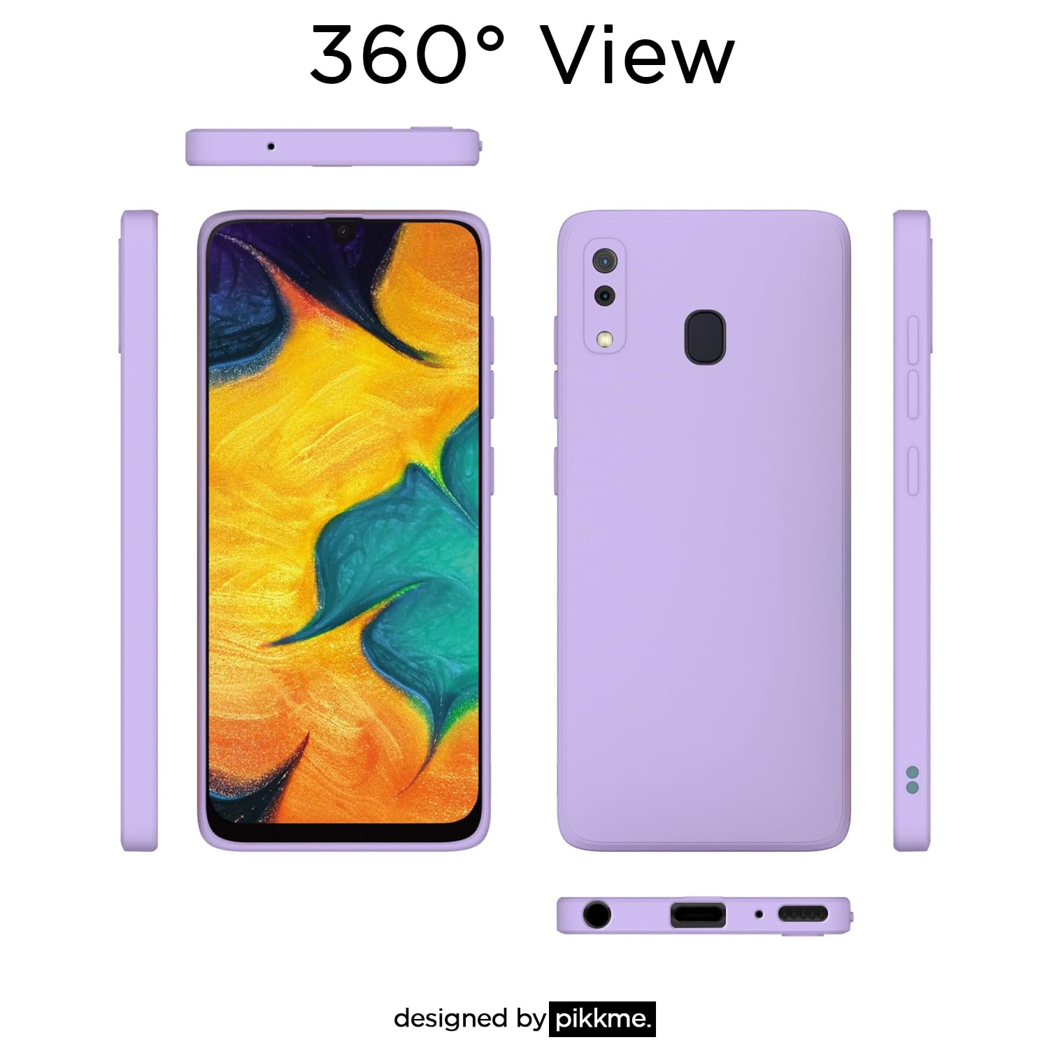Pikkme Samsung Galaxy A20 / A30 / M10s Liquid Silicone Back Cover | Purple