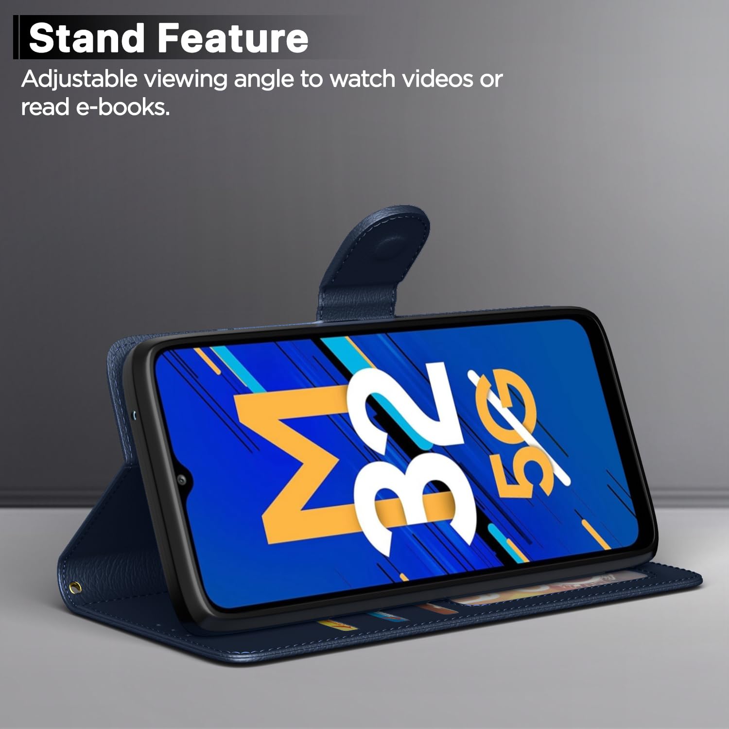 Pikkme blue Wallet wallet flip cover for Samsung M32/A32 5G – photo 3