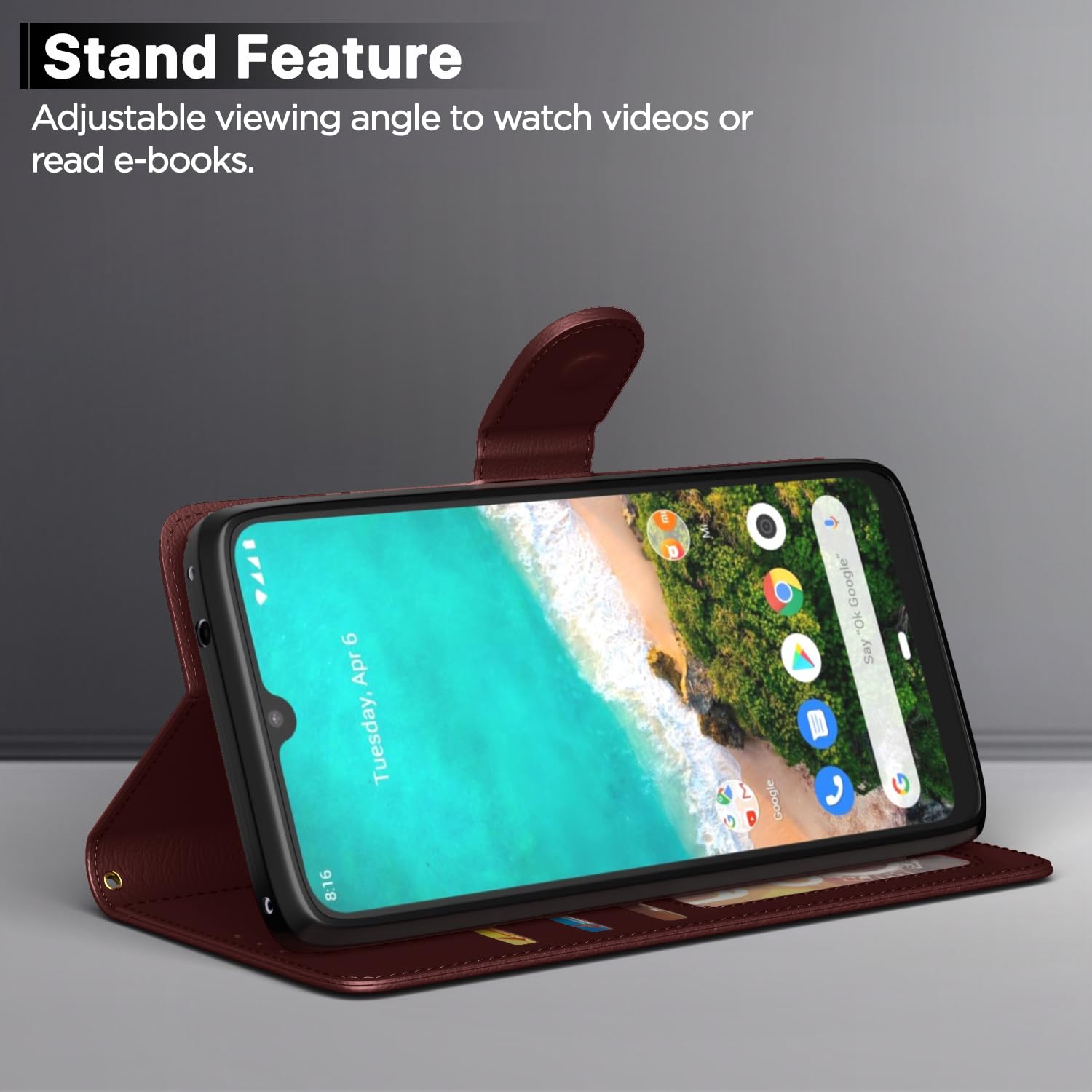 Pikkme brown Wallet flip cover for Mi A3 – photo 3