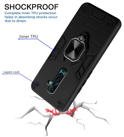 Oppo Reno 2F D5 Tough Armor mobile back cover in black by Pikkme – photo 4