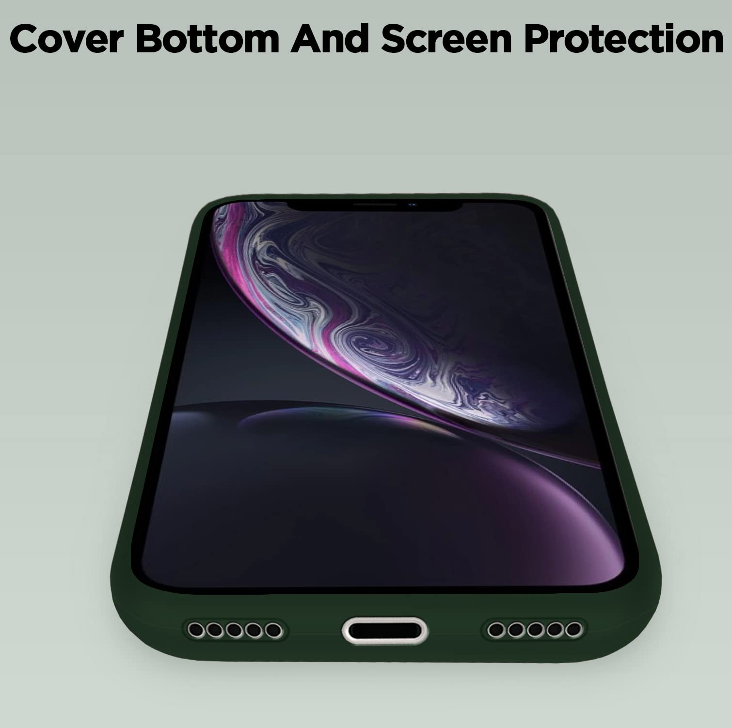 iPhone XR Soft Silicone mobile cover in atrovirens by Pikkme – photo 5