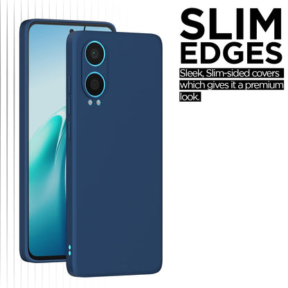Pikkme OnePlus Nord CE4 Lite 5G Soft Matte Silicone Shockproof Case (Blue)