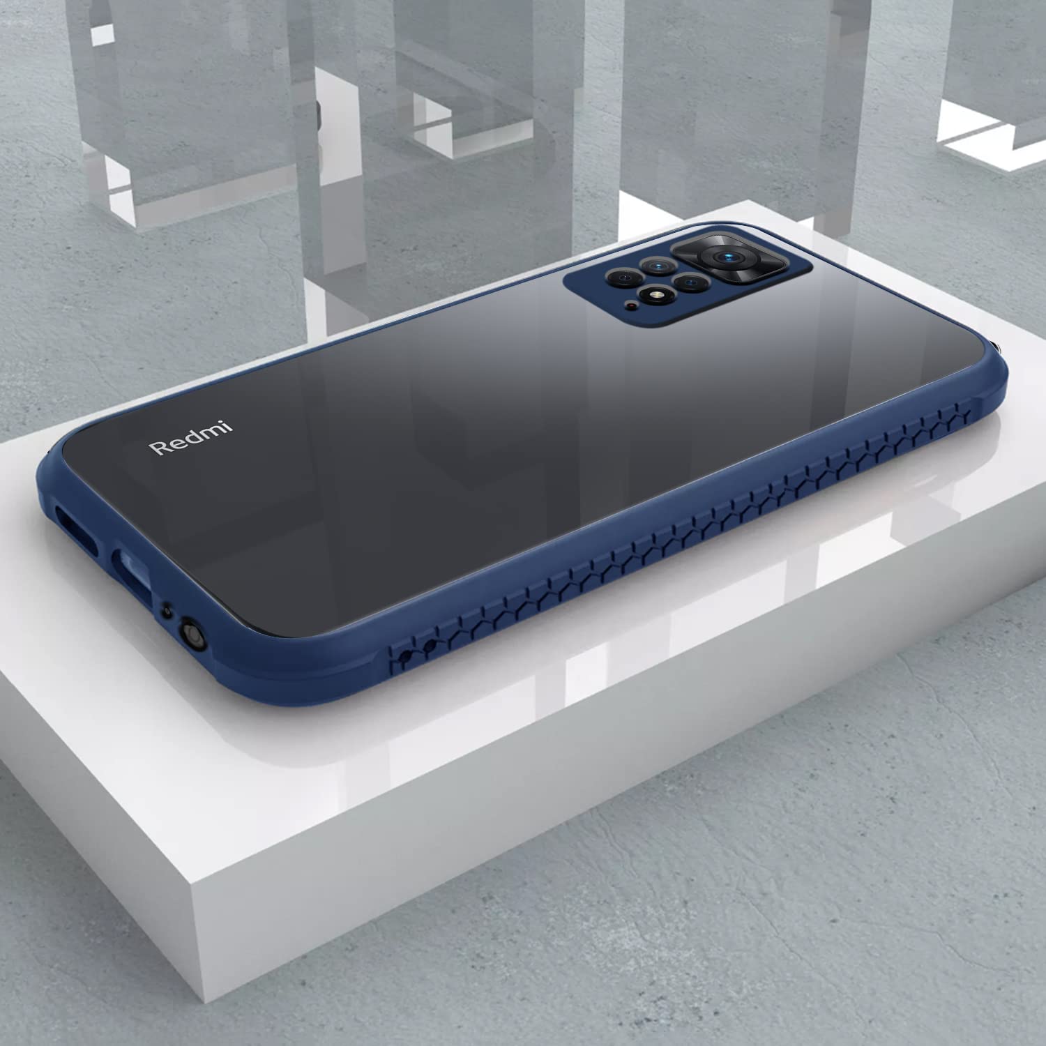 Redmi Note 11/Note 11s Clear mobile back cover in blue by Pikkme – photo 7