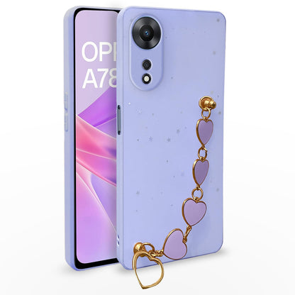 Oppo A78 5G Chain phone cover in purple by Pikkme