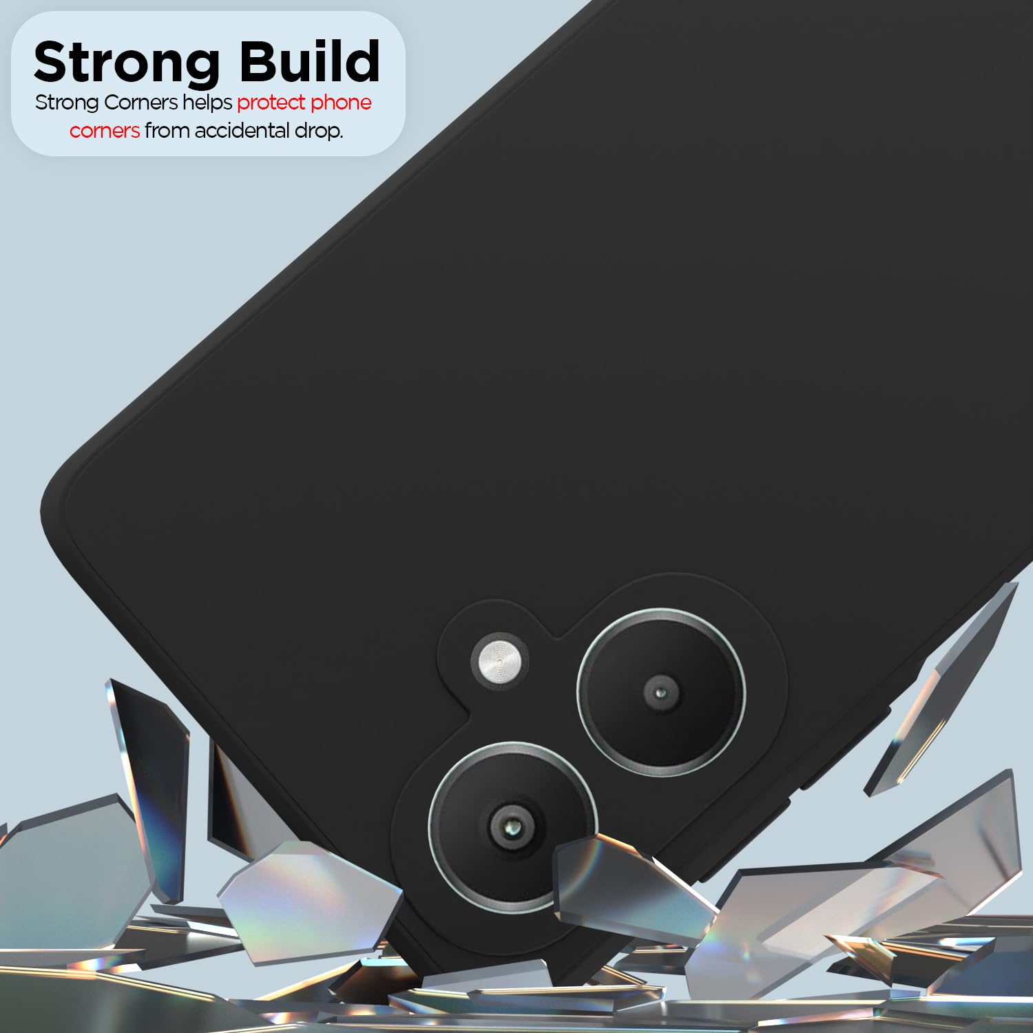 Pikkme Redmi 13C 5G Liquid Silicone black back cover – photo 5