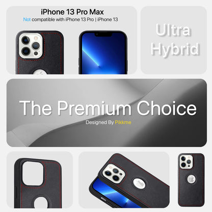 Black Leather phone cover for iPhone 13 Pro Max – Pikkme – photo 3