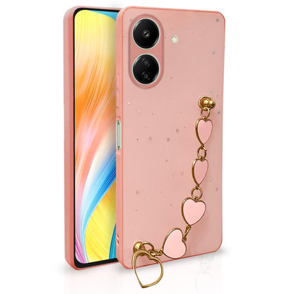 Pikkme Redmi 13C 4G/Poco C65 Chain pink phone cover