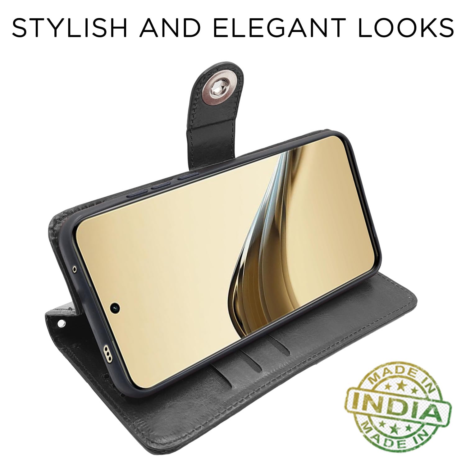 Pikkme Realme 13 Pro/13 Pro Plus 5G Button black flip cover – photo 5