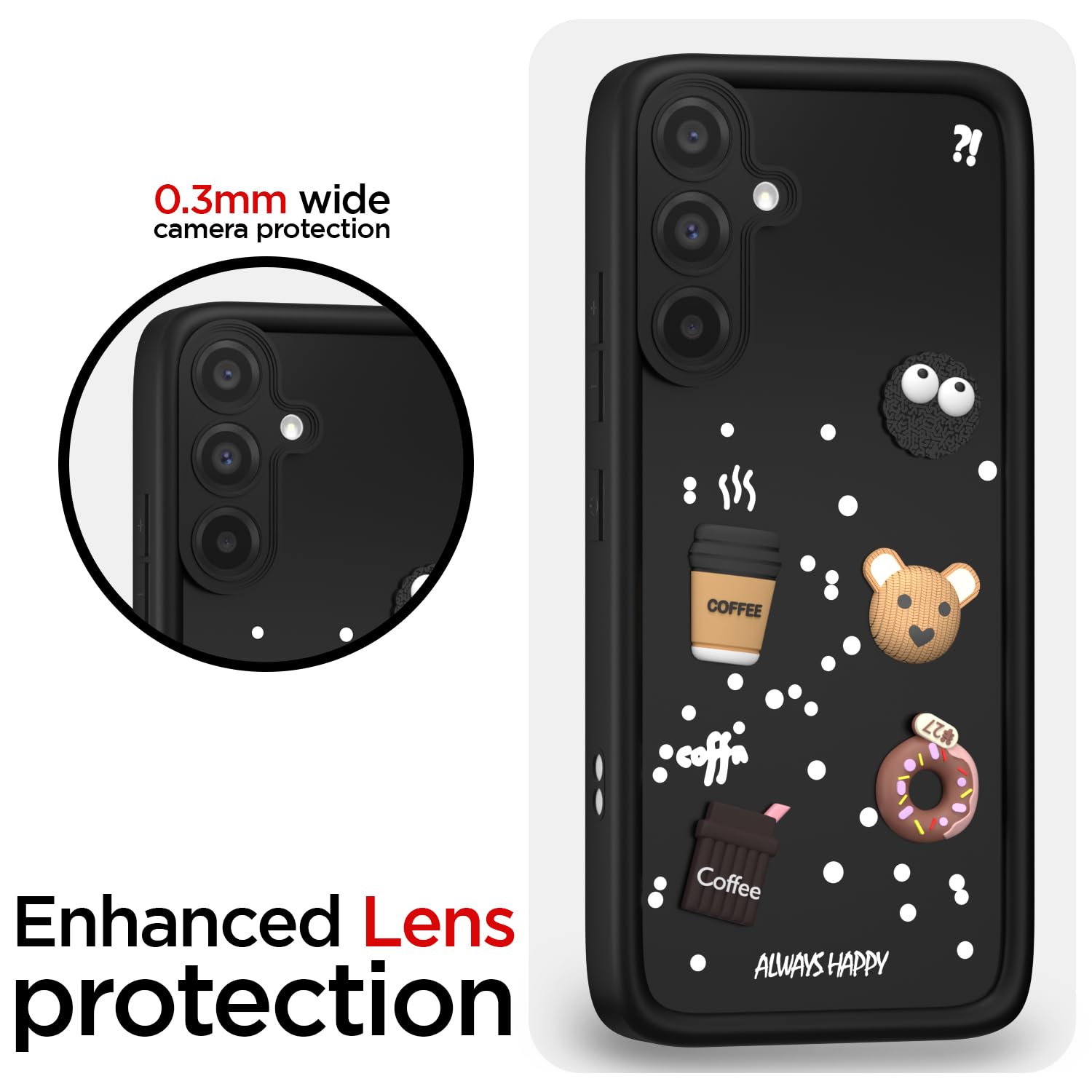 Pikkme black Silicone mobile cover for Samsung A56 5G/3D – photo 5