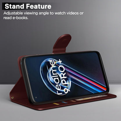Realme 9 Pro Plus 5G Wallet wallet flip cover in brown by Pikkme – photo 3