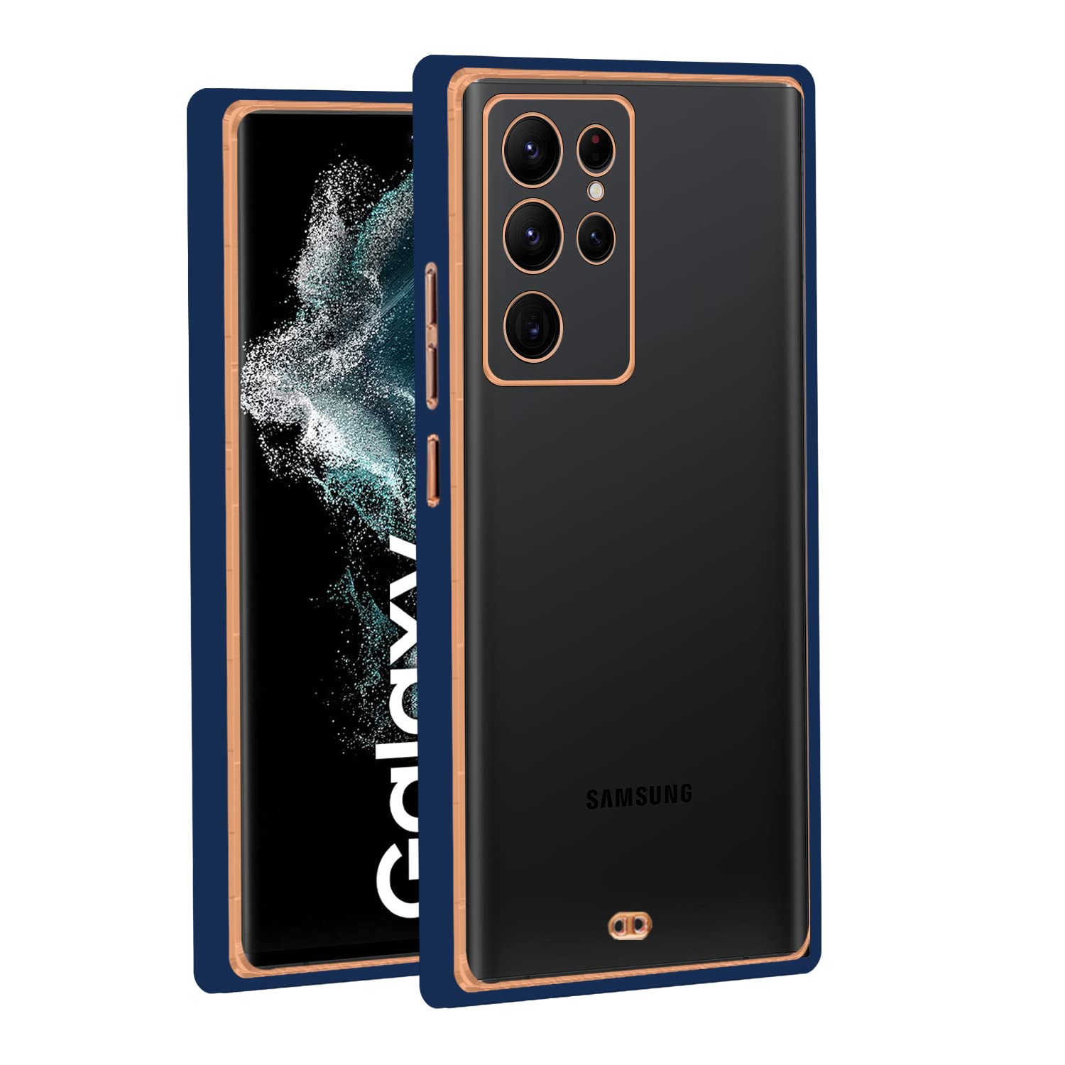 Samsung S22 Ultra 5G Chrome back cover in blue by Pikkme