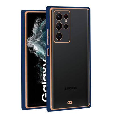 Samsung S22 Ultra 5G Chrome back cover in blue by Pikkme
