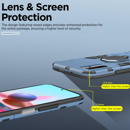 Pikkme Redmi Note 10 / Redmi Note 10S D5 Tough Armor Back Cover | Blue