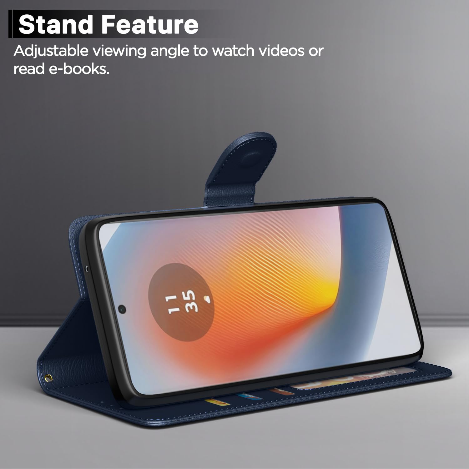 Pikkme Moto Edge 50 Fusion/G96 5G Wallet blue flip cover – photo 3