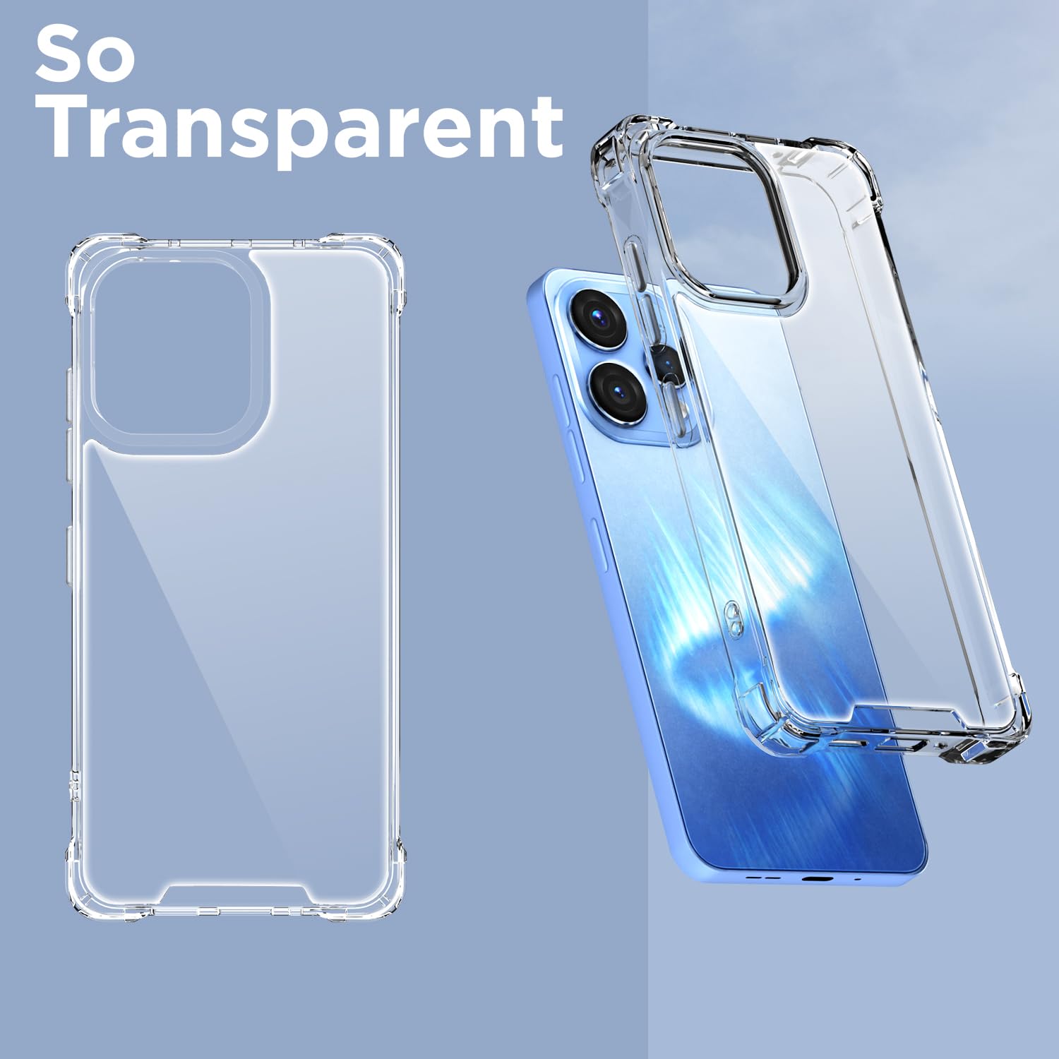 Transparent PC-TPU back cover for Oppo Reno 15/Reno 15C 5G – Pikkme – photo 2