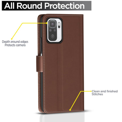 Pikkme tan Wallet flip cover for Redmi Note 10/10s/11 SE – photo 4
