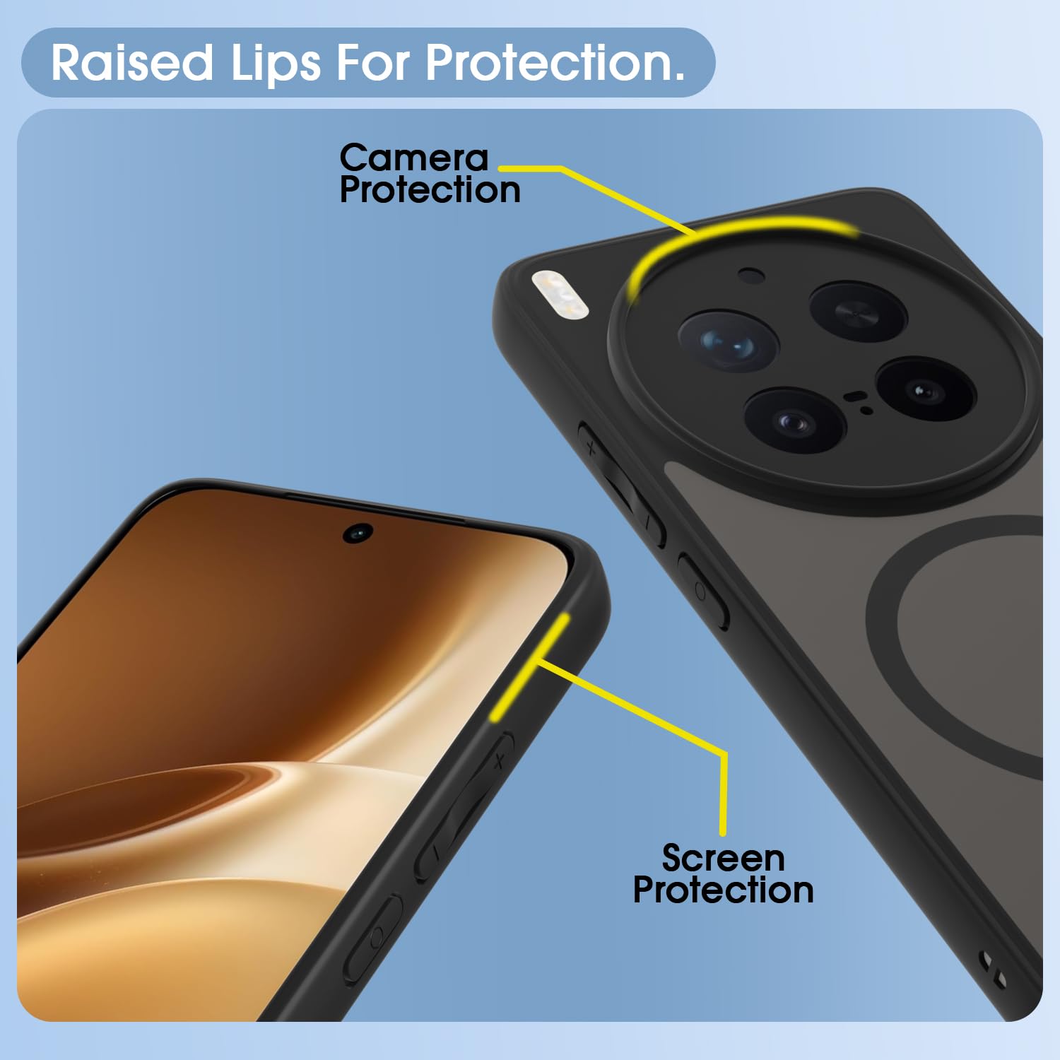 Black smoke mag-safe MagSafe mobile cover for Vivo X300 Pro 5G – Pikkme – photo 4