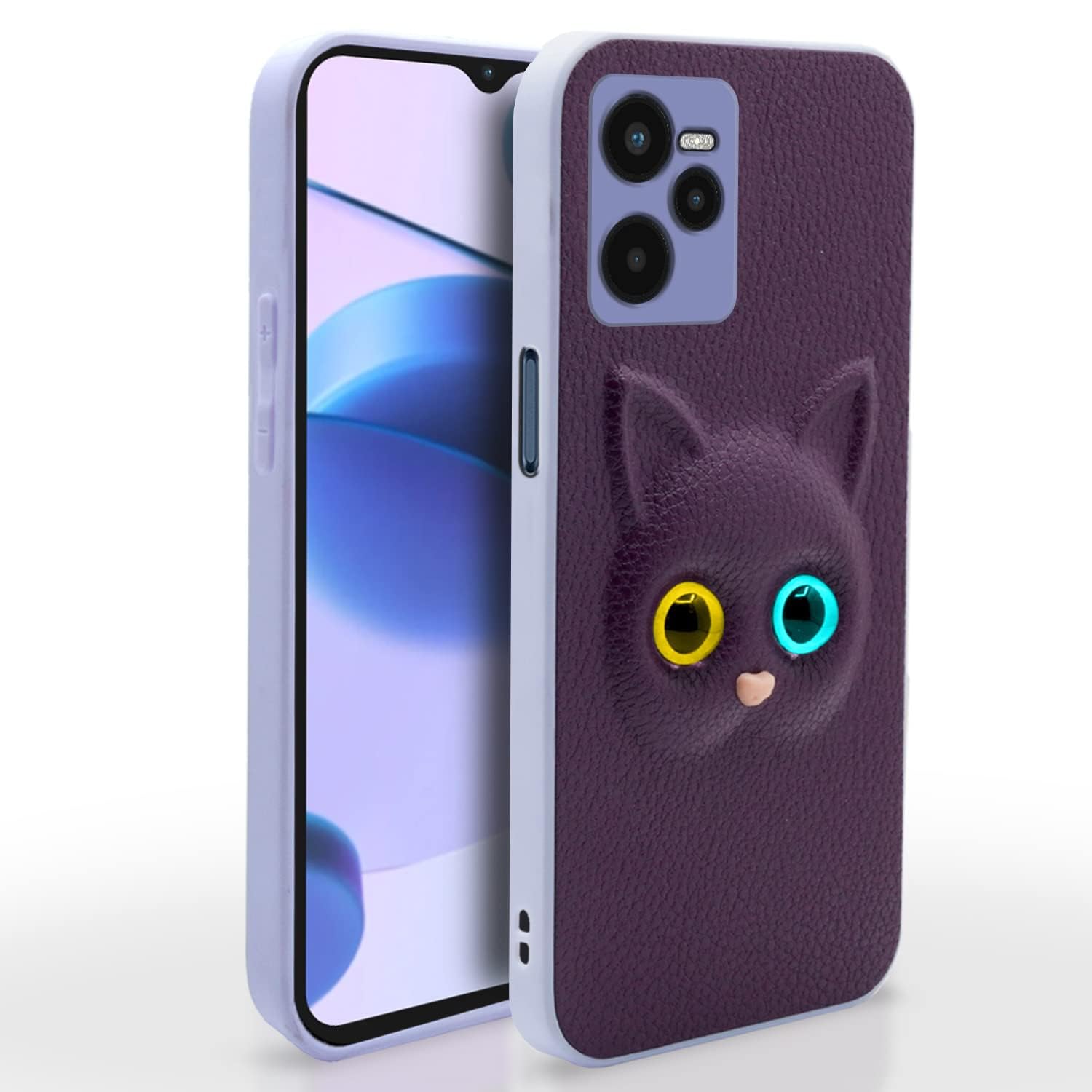 Purple Realme C35 Kitty Back Cover – Stylish and Protective Back Cover