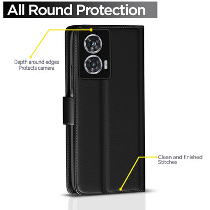 Moto Edge 50 Fusion/G96 5G mobile flip cover in black by Pikkme – photo 4