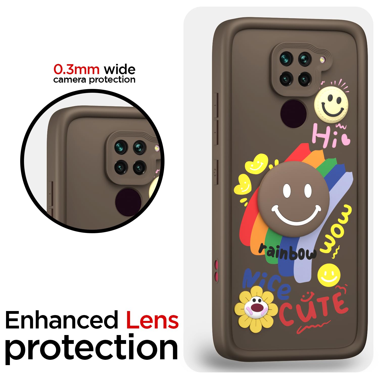 Redmi Note 9 mobile cover in brown by Pikkme – photo 5