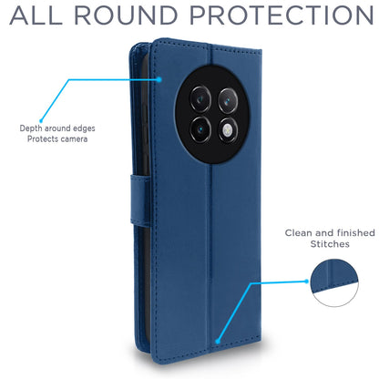 Pikkme Realme 13 Plus 5G Vintage Flip Cover (Blue)