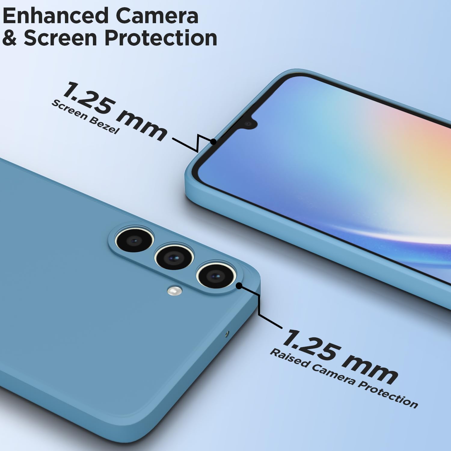 Pikkme aqua blue Matte mobile back cover for Samsung A34 5G – photo 2