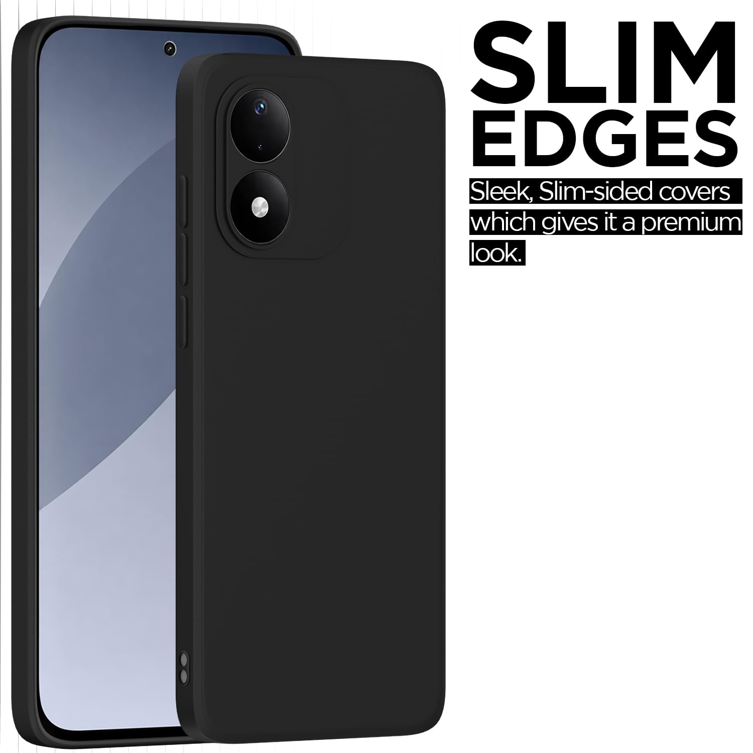 Redmi Note 17 5G Matte mobile cover in black by Pikkme – photo 6